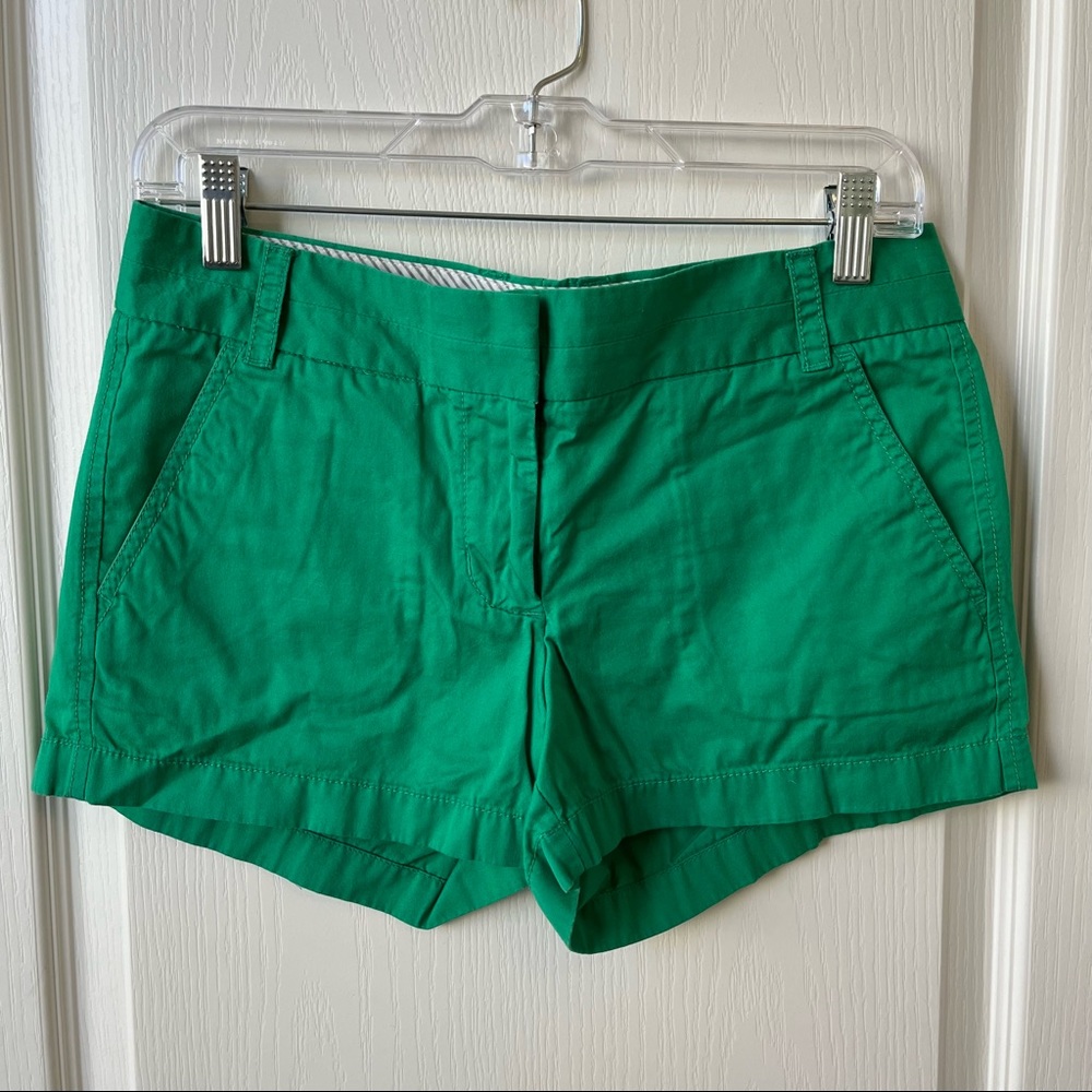 JCrew 3” inch Chino shorts in green